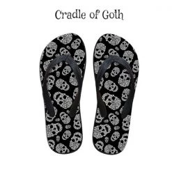 Cradle Of Goth SHOES Skull Flip-flops (smaller Sizes)