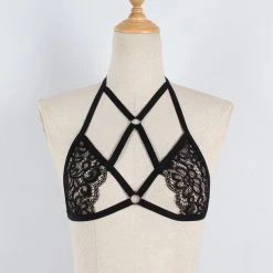 Cradle Of Goth CAGE BRAS & HARNESSES Lacy Harness Bra 9 Cradle Of Goth CAGE BRAS & HARNESSES Lacy Harness Bra