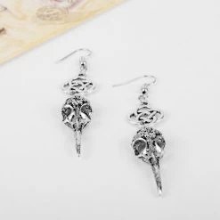 Cradle Of Goth Crow Skull Earrings 8 Cradle Of Goth Crow Skull Earrings