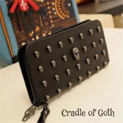 Cradle Of Goth Smiling Skulls Wallet (Vegan Leather) WALLETS