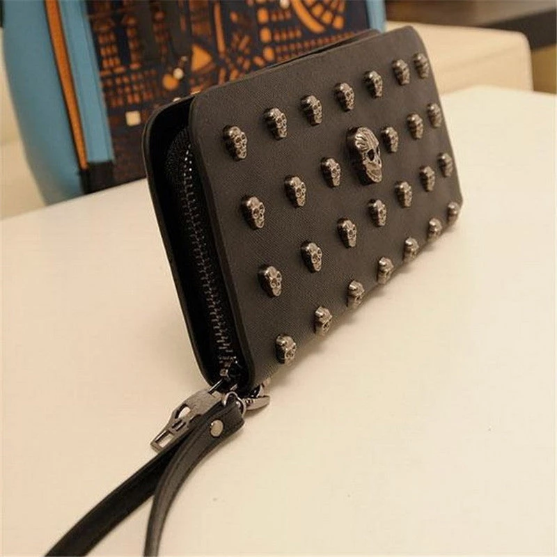 Cradle Of Goth Smiling Skulls Wallet (Vegan Leather) WALLETS 5 Cradle Of Goth Smiling Skulls Wallet (Vegan Leather) WALLETS