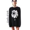 Cradle Of Goth Staring Death Eye Oversized Sweater
