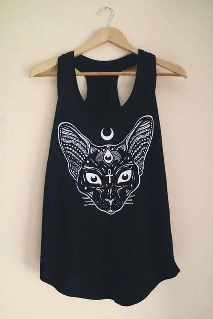 Cradle Of Goth SHIRTS Ajna Sphinx Tank Top 2 Cradle Of Goth SHIRTS Ajna Sphinx Tank Top