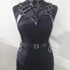 Cradle Of Goth CAGE BRAS & HARNESSES Shoulder Ring Body Harness