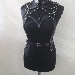 Cradle Of Goth CAGE BRAS & HARNESSES Shoulder Ring Body Harness