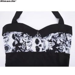 Cradle Of Goth Sleeveless Skulls & Roses Dress