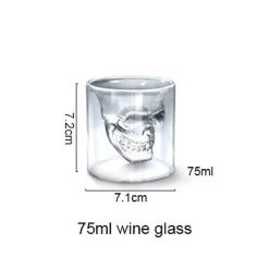 Cradle Of Goth DRINKWARE Transparent Skull Glass