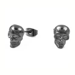 Cradle Of Goth Smiling Skulls Earrings