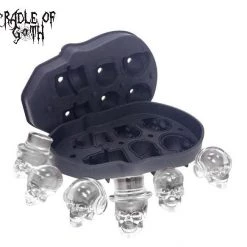 Cradle Of Goth 3D Skull Ice Cube Mold