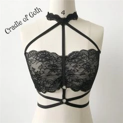 Cradle Of Goth CAGE BRAS & HARNESSES Lady Lace