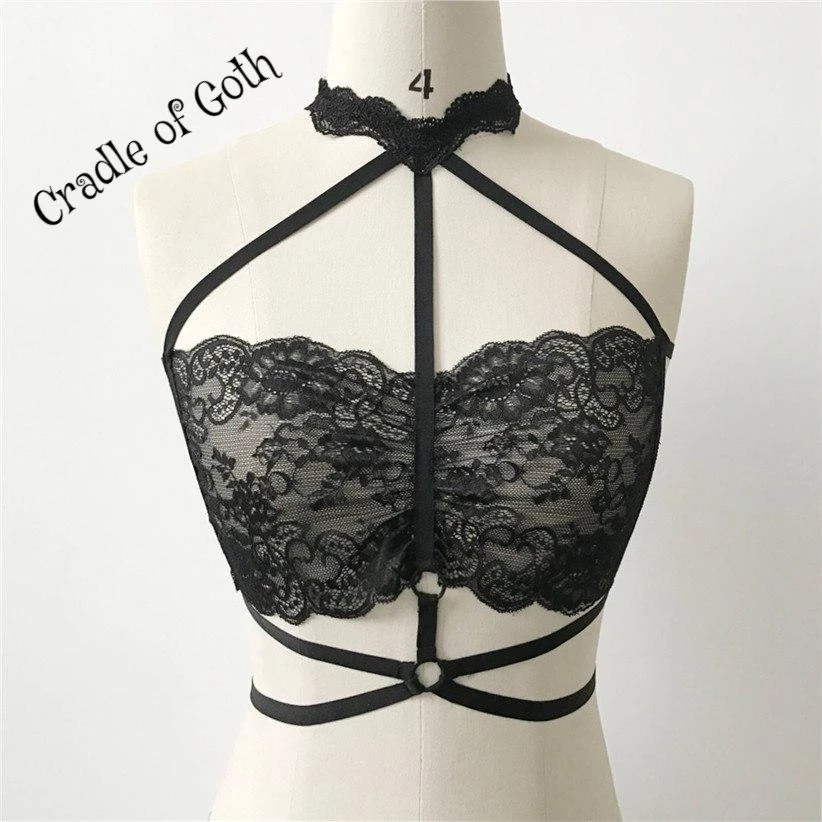 Cradle Of Goth CAGE BRAS & HARNESSES Lady Lace 1 Cradle Of Goth CAGE BRAS & HARNESSES Lady Lace