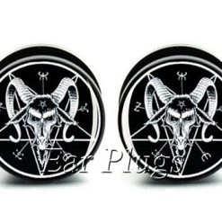 Cradle Of Goth Baphomet's Plugs EARRINGS