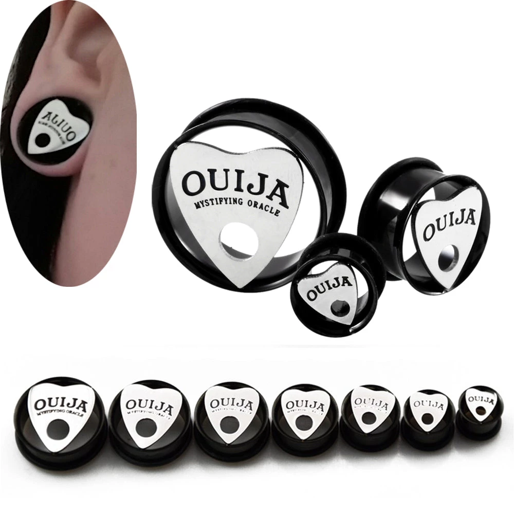 Cradle Of Goth Ouija Plugs (10mm-30mm) 1 Cradle Of Goth Ouija Plugs (10mm-30mm)