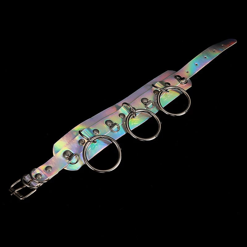 Cradle Of Goth Holographic Choker And Leash CHOKERS 7 Cradle Of Goth Holographic Choker And Leash CHOKERS