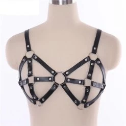 Cradle Of Goth CAGE BRAS & HARNESSES Dragon Ring Cage Bra Harness (Vegan)