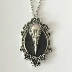 Cradle Of Goth Black Mirror Raven Necklace NECKLACES