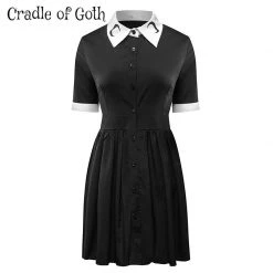 Cradle Of Goth Vintage Goth Uniform Dress (plus Size Available) DRESSES