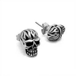 Cradle Of Goth Smiling Skulls Earrings