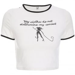 Cradle Of Goth Clothes ≠ Consent Crop-top SHIRTS