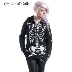 Cradle Of Goth Skeleton Hoodie (plus Size Available)