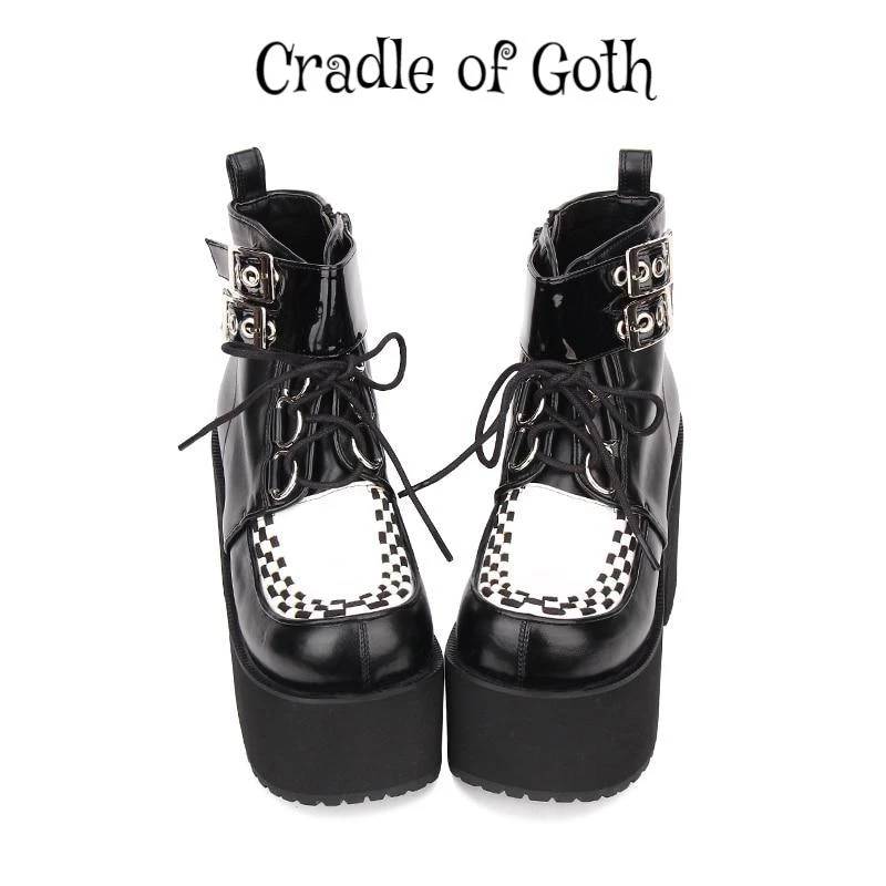 Cradle Of Goth Demonic Queen Platform Boots (Vegan Leather) SHOES 1 Cradle Of Goth Demonic Queen Platform Boots (Vegan Leather) SHOES