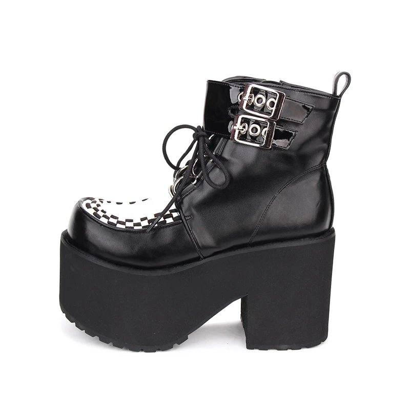 Cradle Of Goth Demonic Queen Platform Boots (Vegan Leather) SHOES 5 Cradle Of Goth Demonic Queen Platform Boots (Vegan Leather) SHOES