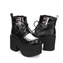 Cradle Of Goth Demonic Queen Platform Boots (Vegan Leather) SHOES 12 Cradle Of Goth Demonic Queen Platform Boots (Vegan Leather) SHOES