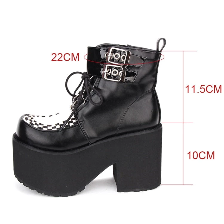 Cradle Of Goth Demonic Queen Platform Boots (Vegan Leather) SHOES 7 Cradle Of Goth Demonic Queen Platform Boots (Vegan Leather) SHOES
