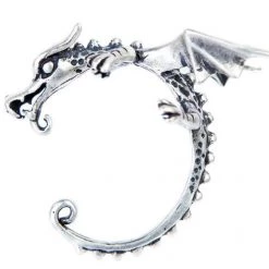 Cradle Of Goth Clingy Dragon Silver Earrings 11 Cradle Of Goth Clingy Dragon Silver Earrings