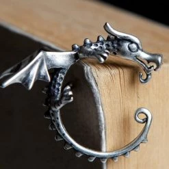 Cradle Of Goth Clingy Dragon Silver Earrings 9 Cradle Of Goth Clingy Dragon Silver Earrings