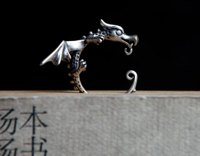 Cradle Of Goth Clingy Dragon Silver Earrings 6 Cradle Of Goth Clingy Dragon Silver Earrings