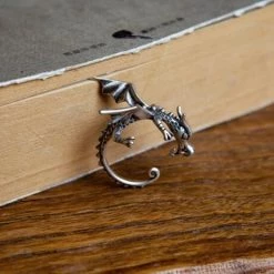 Cradle Of Goth Clingy Dragon Silver Earrings 10 Cradle Of Goth Clingy Dragon Silver Earrings