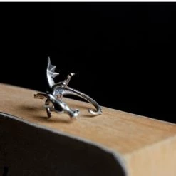 Cradle Of Goth Clingy Dragon Silver Earrings 13 Cradle Of Goth Clingy Dragon Silver Earrings