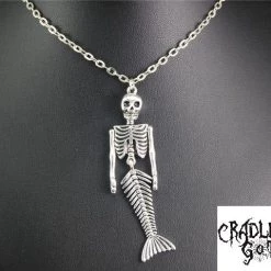 Cradle Of Goth Mermaid Skeleton Necklace NECKLACES