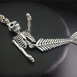 Cradle Of Goth Mermaid Skeleton Necklace NECKLACES