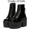 Cradle Of Goth SHOES Satan's Doll Boots (Vegan, Handmade)