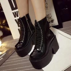 Cradle Of Goth SHOES Satan's Doll Boots (Vegan, Handmade)