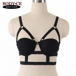 Cradle Of Goth CAGE BRAS & HARNESSES Occult Lust Pentagram Harness (Handmade)