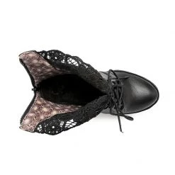 Cradle Of Goth Lady Lace Boots (Handmade, Vegan) SHOES 29 Cradle Of Goth Lady Lace Boots (Handmade, Vegan) SHOES