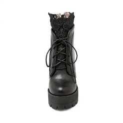Cradle Of Goth Lady Lace Boots (Handmade, Vegan) SHOES 26 Cradle Of Goth Lady Lace Boots (Handmade, Vegan) SHOES