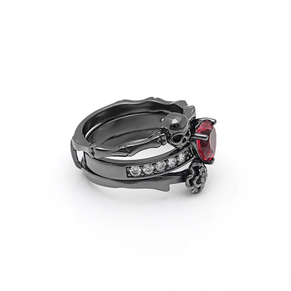 Cradle Of Goth Skull Love Ring 7 Cradle Of Goth Skull Love Ring