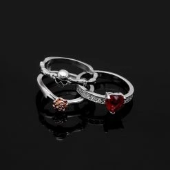 Cradle Of Goth Skull Love Ring 11 Cradle Of Goth Skull Love Ring