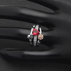 Cradle Of Goth Skull Love Ring 13 Cradle Of Goth Skull Love Ring