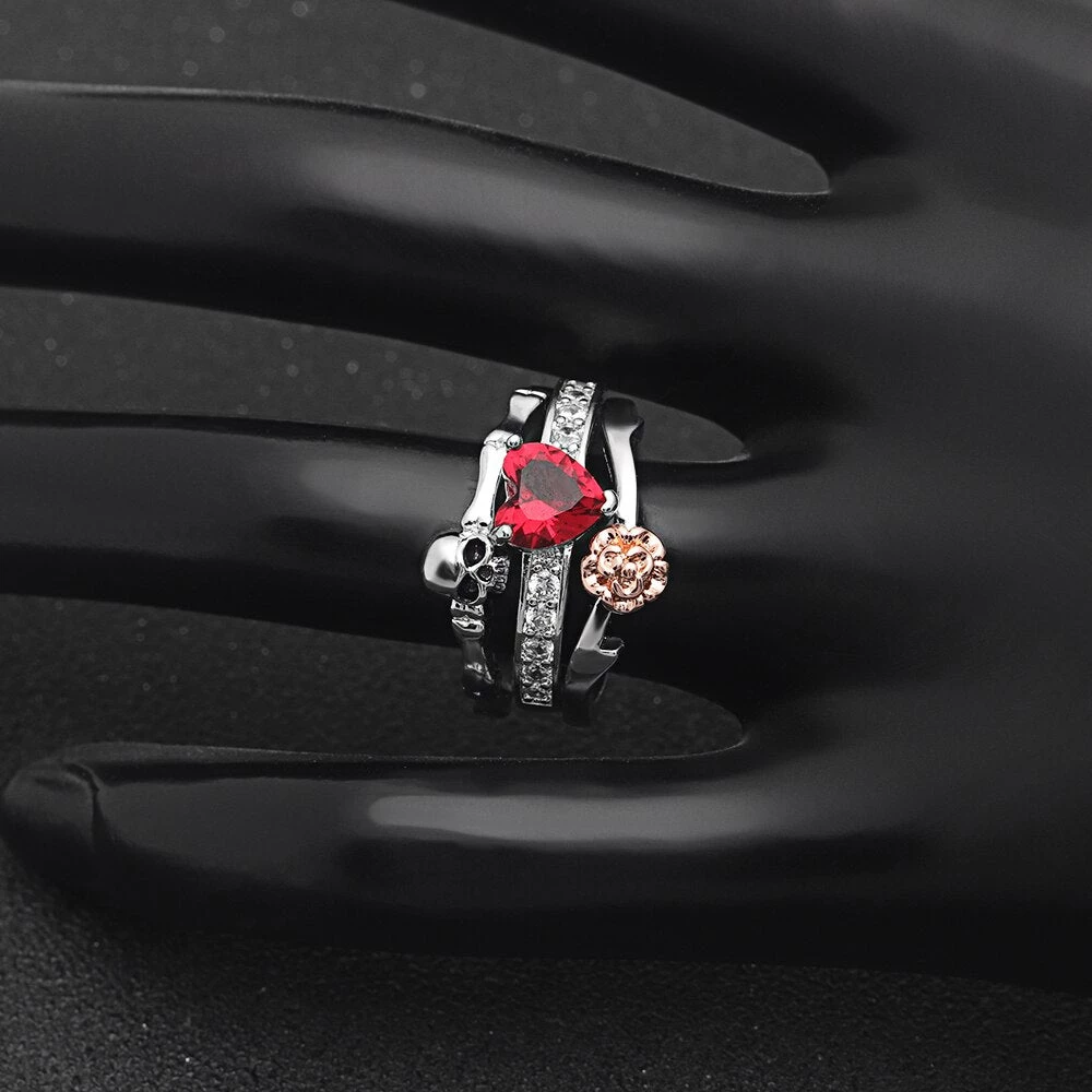 Cradle Of Goth Skull Love Ring 6 Cradle Of Goth Skull Love Ring