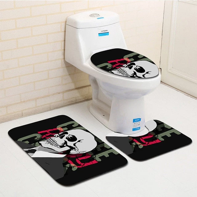 Cradle Of Goth Skull Bathroom Carpet (3 Pieces) 2 Cradle Of Goth Skull Bathroom Carpet (3 Pieces)