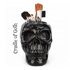 Cradle Of Goth Skull Brushes Holder