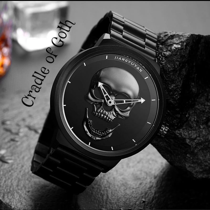 Cradle Of Goth Screaming Skull Watch 1 Cradle Of Goth Screaming Skull Watch