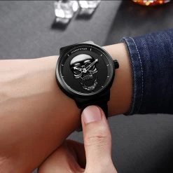 Cradle Of Goth Screaming Skull Watch