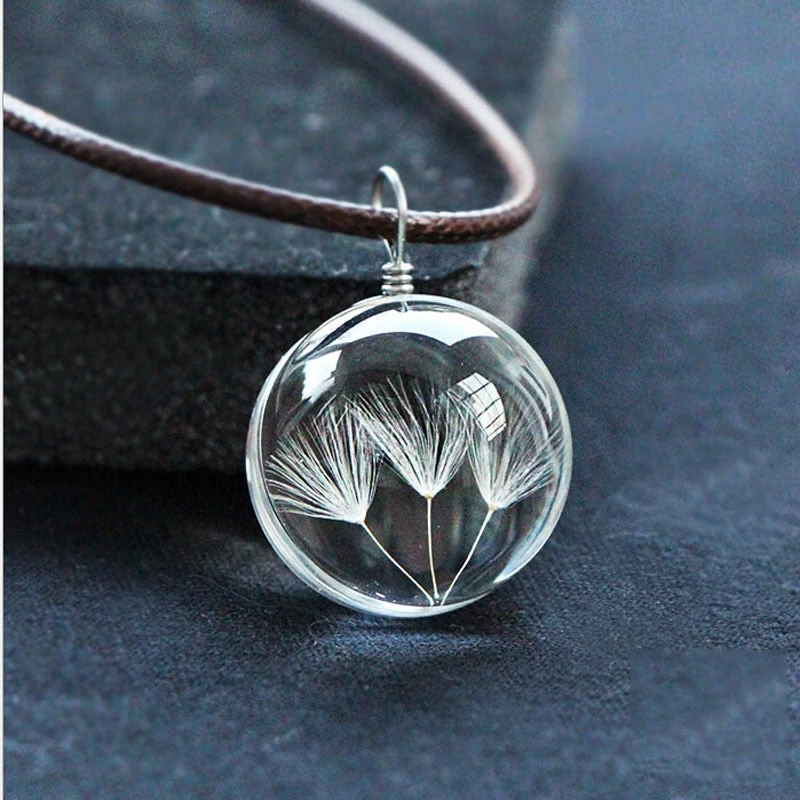 Cradle Of Goth Trapped Dandelion Pendant Necklace NECKLACES 1 Cradle Of Goth Trapped Dandelion Pendant Necklace NECKLACES