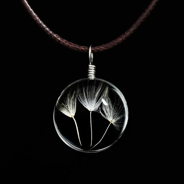 Cradle Of Goth Trapped Dandelion Pendant Necklace NECKLACES 4 Cradle Of Goth Trapped Dandelion Pendant Necklace NECKLACES